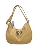 41D3Bhew5TL._SL160_ - NUOVEDIVE Italian Designer Beige Leather Handbag Hobo Shoulder Bag - leather-clutch-purse