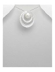 Fresh Water Pearls Pendant Necklace In 92.5 Sterling Silver