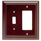 Wood: Wood Architectural Single Switch-GFCI/Rocker Plate- Set of 6