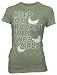 Tee Hugger Keep On Rockin 100% Organic Cotton Fitted Juniors Size Ladies Green Tee T-...