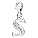 Schmuck-Pur MY CHARMS*Buchstaben-Silber-Anhänger mit Zirkonia S