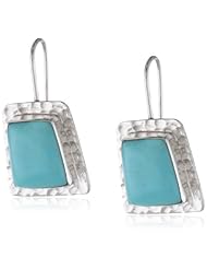 Hammered Sterling Silver Abstract Drop Earrings