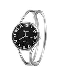 Geneva Platinum Polished Bangle Womens Watch