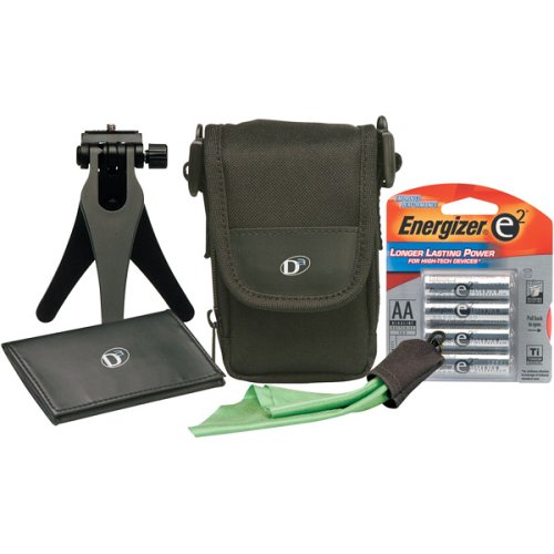 Fujifilm EC05 Accessory Kit Includes Soft Padded Case With Srap, Memory Wallet, Mini Tripod, LCD Cleaning Cloth and 4 AA Batteries