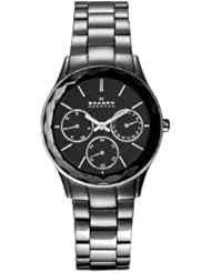 Skagen Womens 344LMXM Stainless Steel Charcoal Dial Watch
