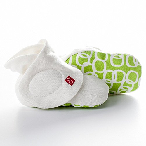 goumiboots - smart, stay on baby booties unisex - 1 pack S/M bubbles (lime)