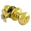 Flat Ball Privacy Lockset -Polished Brass - Set of 1