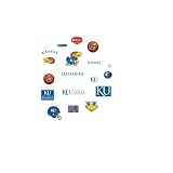 Kansas Jayhawks Team Logo Assortment Fathead Jr. Wall Decal