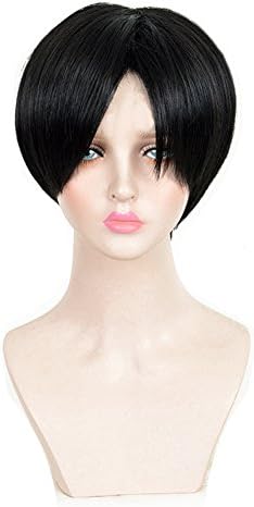 CosHouse Mens Cool Anime Wig 10 inch Short Black Cosplay Wigs