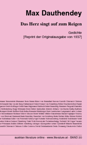 University of Innsbruck Das Herz singt auf zum Reigen: Gedichte [Reprint der Originalausgabe von 1937]