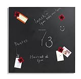 Black+Blum Time Square 25-1/2 by 25 by 2-1/2-Inch Clock + Blackboard, Black