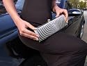 Perlen Abendtasche, weiss silber
