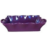 BIA Cordon Bleu Wavy 3-Quart Rectangle Baker, Burgandy