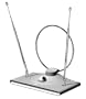 Terk TV-3 Indoor Amplified Rabbit Ear TV Antenna, Video Switch