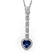 18K White Gold Tanzanite and Diamond Heart Pendant