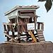 BEACH BIRDFEEDER BIRDHOUSE WOOD HOME BIRD HOUSE FEEDER