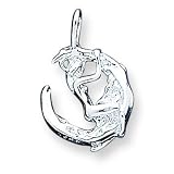 Sterling Silver Moon & Lady Charm with 20 inch Sterling Silver Chain