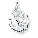 Sterling Silver Moon & Lady Charm with 20 inch Sterling Silver Chain
