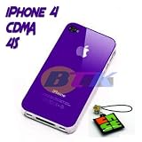 BTK - Purple Replicase Hard Crystal Jacket Case Cover Rogers Fido iPhone 4 4G HD / Bell Telus CDMA / 4S + Signal Blinker