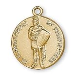 12K Gold Filled Saint Florian Medal and 18-inch Chain