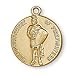 12K Gold Filled Saint Florian Medal and 18-inch Chain