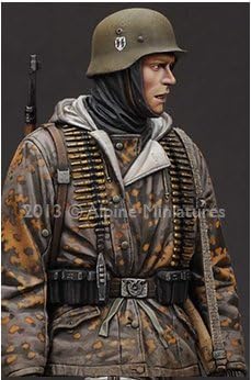 Reich Model WWii WW2 German 1/16 12.5cm Waffen SS Soldier with Two Hats of 1st SS Panzer Division "Leibstandarte SS Adolf Hitler" (LSSAH) Figure Model Kits for Militaria Historical