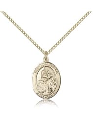 St. Joan of Arc Medal, Gold Filled, Medium, Dime Size