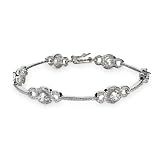 Exquisite Vintage Style CZ Sterling Silver Tennis Bracelet 41D3RCBQQXL. SL160 Exquisite Vintage Style CZ Sterling Silver Tennis Bracelet