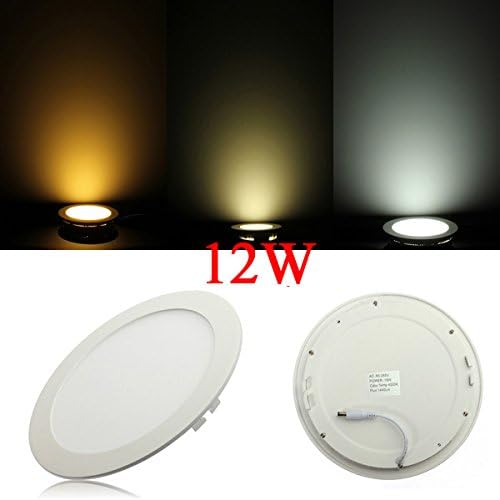 Dimmable Ultrathin 12W LED Ceiling Round Panel Down Light Lamp.