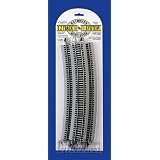 Bachmann Trains Snap-Fit E-Z Track 35.50? Radius 18 Degree Curved Track (5 card)