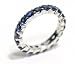 18k White Gold Sapphire Prong Set Full Circle Ring Size 5 Ctw 3.00