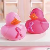 12 PINK RIBBON Rubber Ducks/BREAST CANCER AWARENESS/Duckies/FUND RAISING/Inspiration