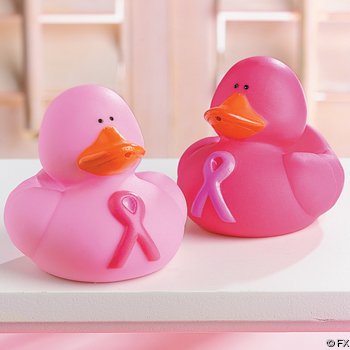 Childrens Toyshop  Toys : 12 PINK RIBBON Rubber Ducks/BREAST CANCER AWARENESS/Duckies/FUND RAISING/Inspiration