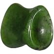 0 Gauge Concave Pear Jade Stone Plug