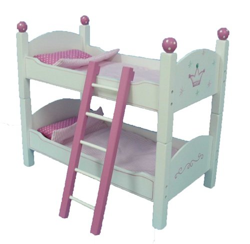 41D3VmeBnrL Wooden Doll Bunk Bed 19in Crown Collection Furniture