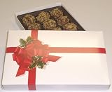 Scott's Cake 1 lb. Carrot Cake Balls in an Ribbon n Holly Box