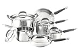 KitchenAid 75826 Gourmet Essentials 10-Piece Brushed Stainless Steel Cookware Set