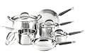 KitchenAid 75826 Gourmet Essentials 10-Piece Brushed Stainless Steel Cookware Set
