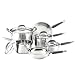 KitchenAid Gourmet Essentials 10-Piece Brushed Stainless Steel Cookware Set