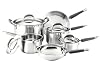 KitchenAid Gourmet Essentials Brushed Stainless Steel 10-Piece Cookware Set