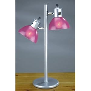 Pink Lamp Shades on Collection 2 Lite Hot Pink Shade Table Desk Lamp Home Improvement