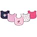 Luvable Friends 5 Piece Fun Girls Drooler Bibs, Ladybug