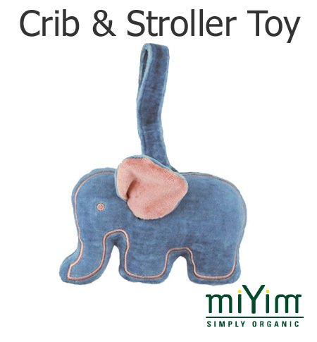 Miyim Simply Organic Crib Stroller Toy - Elephant - 0-3 Months