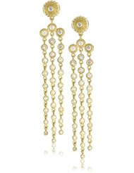 Annie Fensterstock Tide 22k Yellow Gold Diamond Earrings