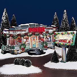 Department 56 Snow Village Shellys Diner St/2