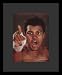 parkinsons32  - Muhammad Ali Pointing Sports Black WoodMounted Poster Print