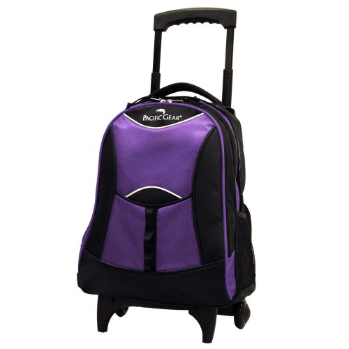 Traveler's Choice Pacific Gear Lightweight Wheeled Backpack (Purple)