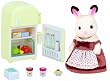 Sylvanian Family - 2202 - Poup�es Et Accessoires - Maman Lapin - Chocolat / R�frig�rateur