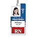 RN Badge Buddy - Heavy Duty Vertical Badge Buddies for Registered Nurses - Spill & Tear Proof Cards - 2 Sided USA Printed Quick Role Identifier ID Tag Backer by Specialist ID (Red)