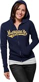 Marquette Golden Eagles Women's Distressed Tail Sweep Full Zip Hooded Sweatshirt